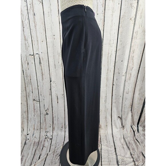 Allan Waller 10 Wool Blend Asymmetrical Black Maxi Dress Career Skirt EUC - Picture 5 of 10